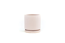 Load image into Gallery viewer, Blush: this cylindrical pot is a very very muted light pink color.
