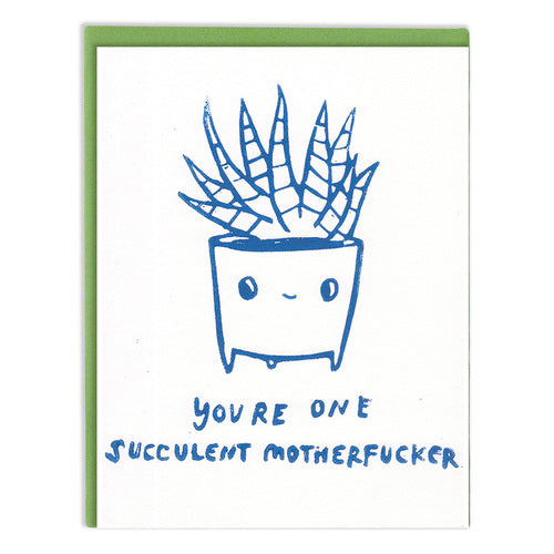 Succulent Mofo - Greeting Card